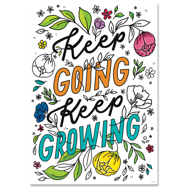 POSTER BLOOM INSPIRE KEEP GOING
