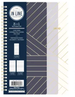 LIBRETA KEEP IT IN LINE RAYAS DORADAS