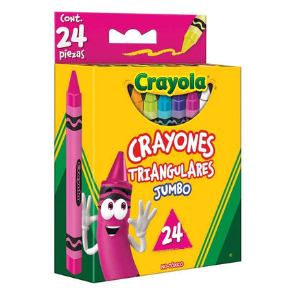 CRAYONES TRINGULARES JUMBO DE 24 COLORES CRAYOLA