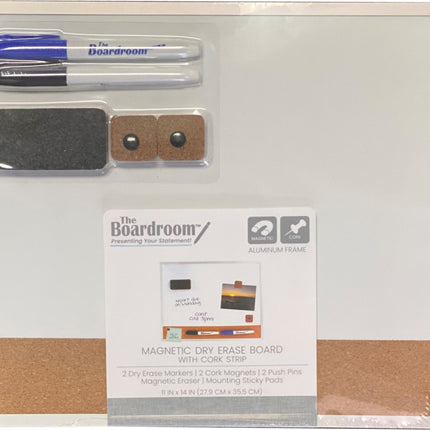 PIZARRA MAGNETICA ACRILICA 11X14" 2 MARCADORES+2 IMANES+2 CHINCHETAS