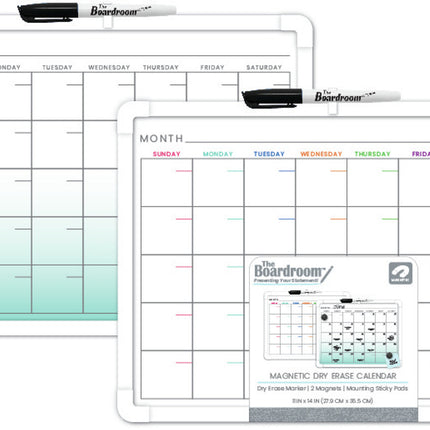 PIZARRA ACRILICA MAGNETICA DE CALENDARIO 11X14" 2 IMANES+1 MARCADOR
