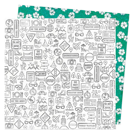 PAPEL P/SCRAPBOOK VACATION MODE DOBLE 12X12