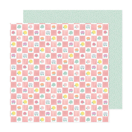 PAPEL P/SCRAPBOOK PLAYFUL PEONIES 12"X12"