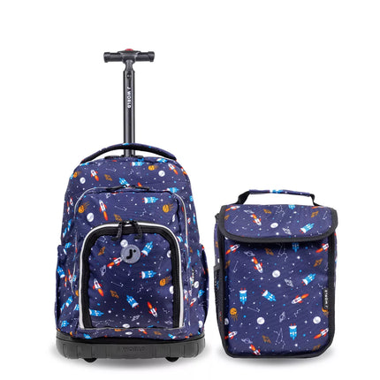 MOCHILA J WORLD C/ RODOS Y LUZ LOLLIPOP SPACESHIP