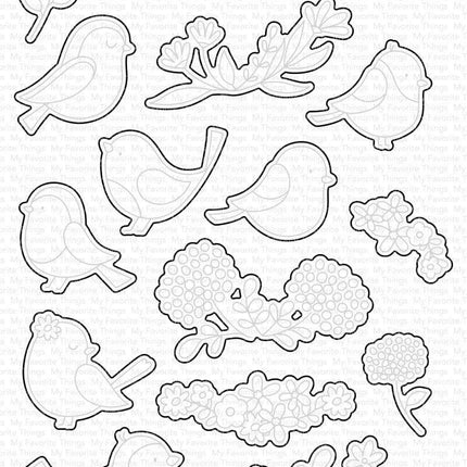 DIE PAJARO CANTOR DE PRIMAVERA 14 PCS - NAMICS