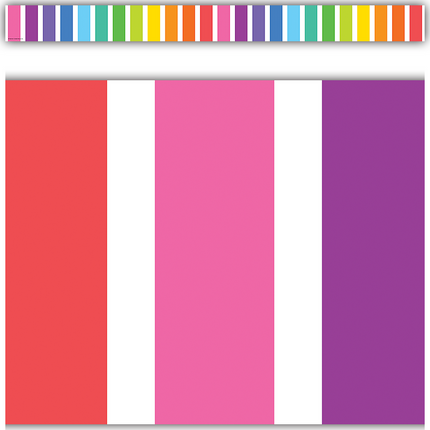 BORDER TRIM COLORFUL STRIPES STRAINGHT