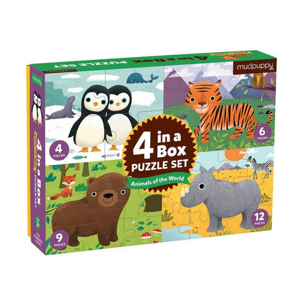ROMPECABEZAS ANIMALS OF THE WORLD SET 4UND
