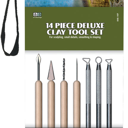 ART ADVANTAGE - JUEGO DE HERRAMIENTAS DE ARCILLA DE LUJO 14 PCS