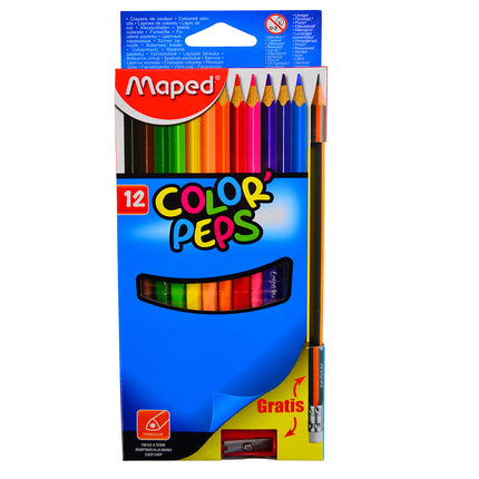 LAPICES DE COLORES COLOR PEPS MAPED 12 UNIDADES