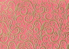 PAPEL ARTESANAL ROSADO CON RELIEVE DORADO 22X29PULG
