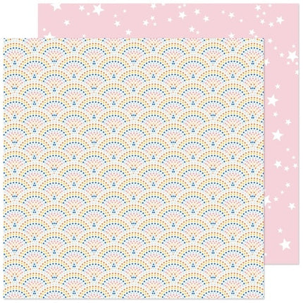 PAPEL ESTAMPADO DOBLE CARA 12 X 12 - MOSAICO FELIZ-COLLECTION BUENOS DIAS