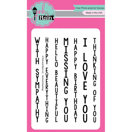 PINK&MAIN - SELLOS DE SALUDOS VERTICALES 3X4