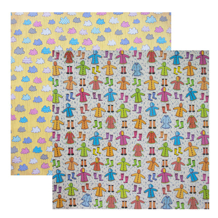 Splish Splash - Papel Scrapbook - 12 x 12 Doble Cara