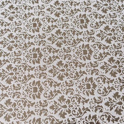 PAPEL DECORADO BLANCOC/HOJAS GRD PLATEAD 22 X 29 PULG