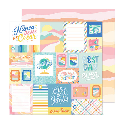 PAPEL ESTAMPADO DOBLE CARA 12X12 - SIEMPRE CREANDO-COLLECCION BUENOS DIAS