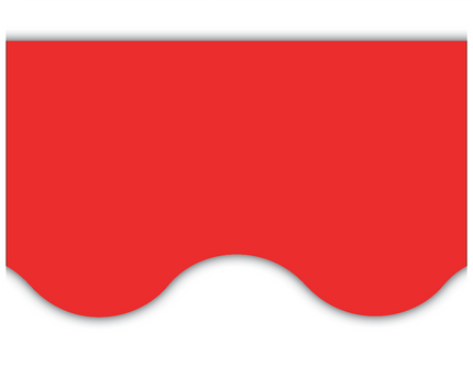 BORDE RED SCALLOPED