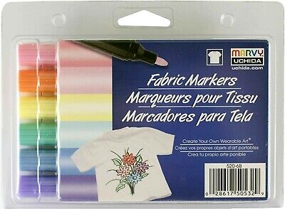 SET DE MARCADORES P/ TELA PUNTA GRUESA 6PCS PASTEL