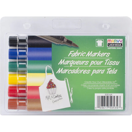 SET DE MARCADORES P/ TELA PUNTA PINCEL 6PCS PRIMARY