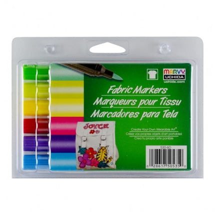 SET DE MARCADORES P/ TELA PUNTA PINCEL 6PCS BRILLANTES