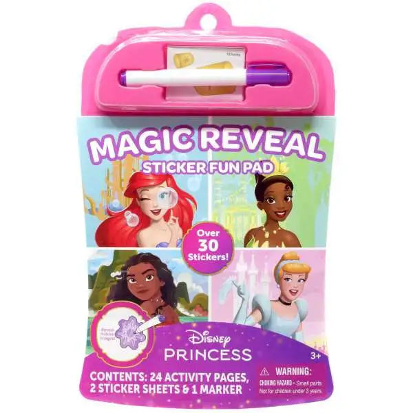 LIBRO P/ COLOREAR DISNEY MAGIC REVEAL STICKER FUN PAD PRINCESS