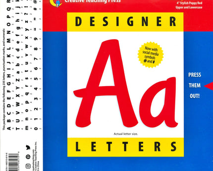 LETRAS STYLISH POPPY RED 4"