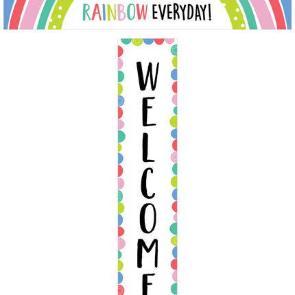BANNER RAINBOW DOODLES WELCOME