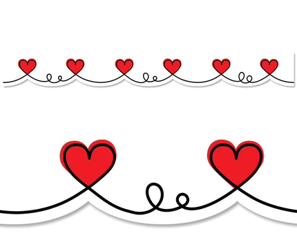 BORDE DOODLE HEARTS