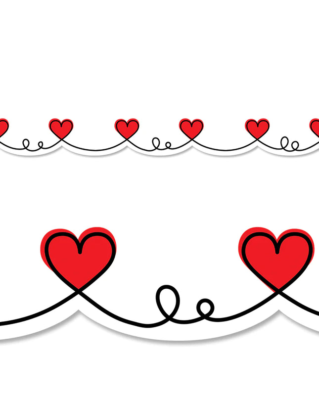 BORDE DOODLE HEARTS