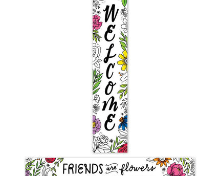 BANNER BRIGHT BLOOMS WELCOME