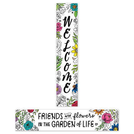 BANNER BRIGHT BLOOMS WELCOME
