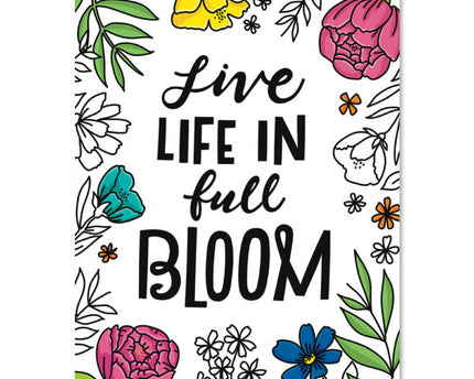 POSTER BLOOM INSPIRE LIVE LIFE IN FULL