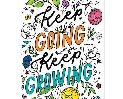 POSTER BLOOM INSPIRE KEEP GOING