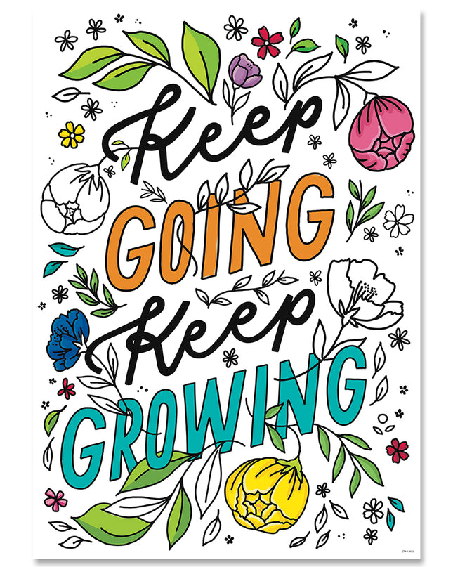 POSTER BLOOM INSPIRE KEEP GOING