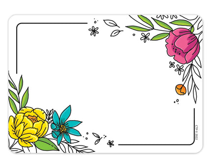 NAME TAGS DOODLY BLOOMS