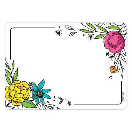 NAME TAGS DOODLY BLOOMS