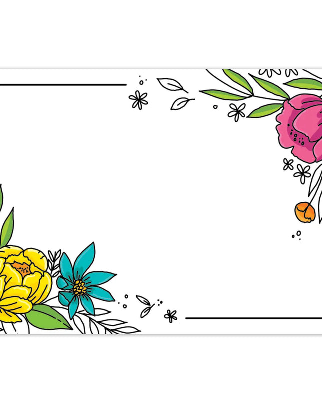 NAME TAGS DOODLY BLOOMS