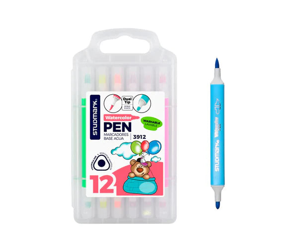 MARCADOR STUDMARK  WASHABLE 12 UND DOBLE PUNTA