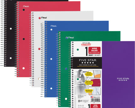 CUADERNO FIVE STAR 1MAT