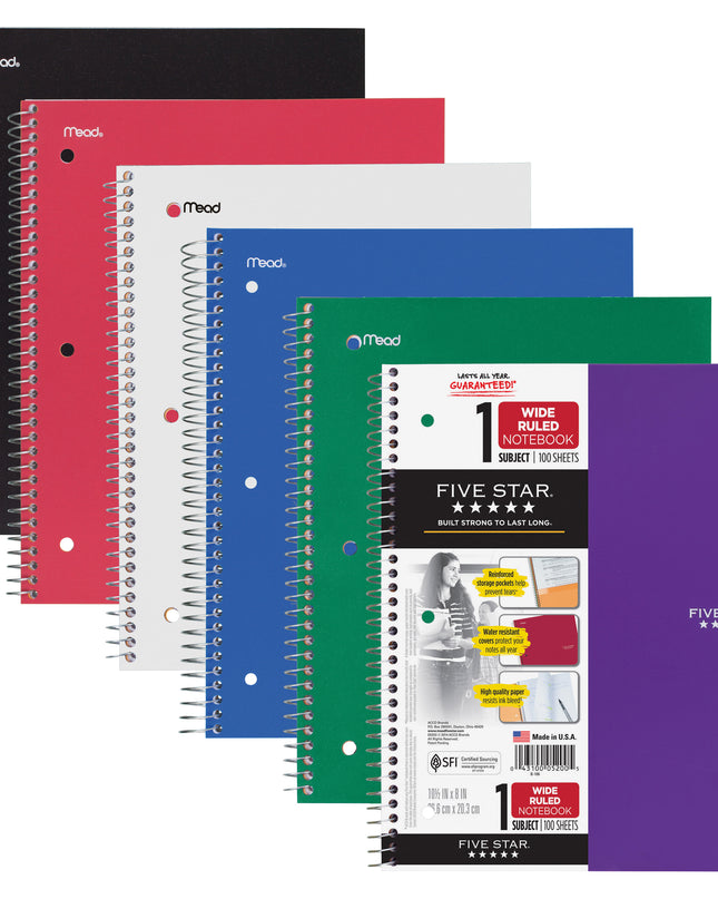 CUADERNO FIVE STAR 1MAT
