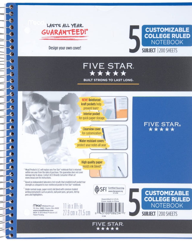 CUADERNO FIVE STAR 5MAT