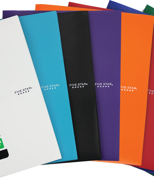 FOLDER PLASTICO 2 FIVE STARS VARIOS COLO