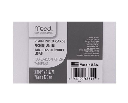 INDEX CARDS 3X5 LISAS MEAD