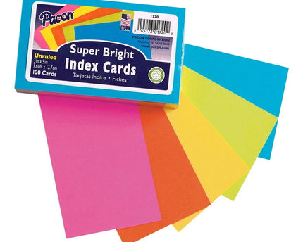 INDEX CARDS DE COLORES 3X5 LISA S/BRIGHT
