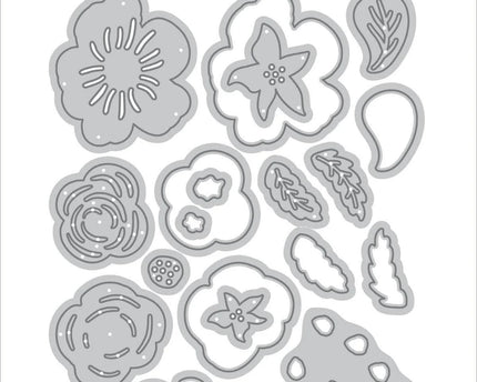 DIE LAYERED FLORAL ELEMENTS