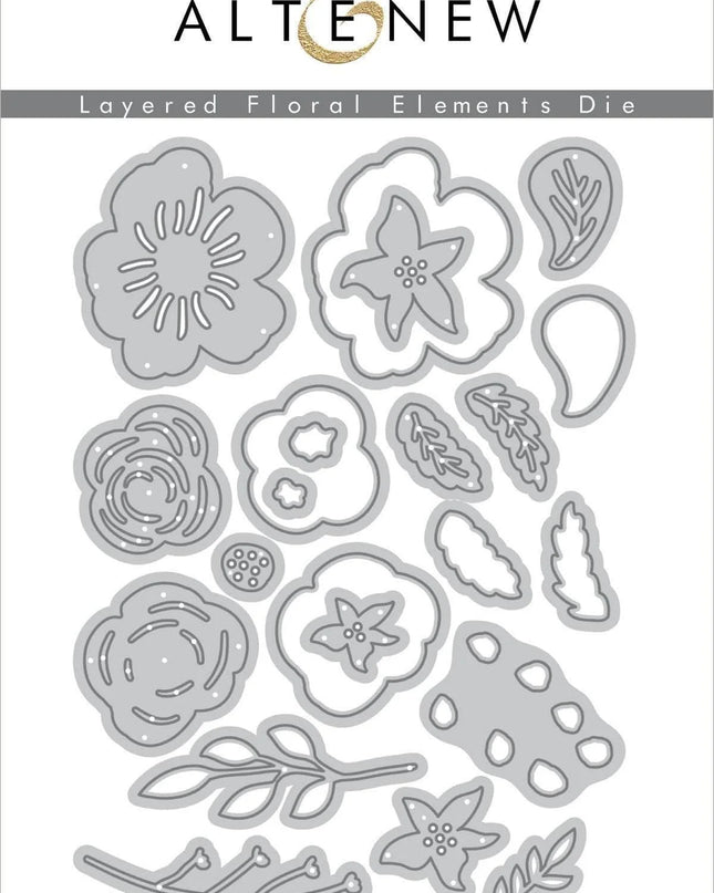 DIE LAYERED FLORAL ELEMENTS