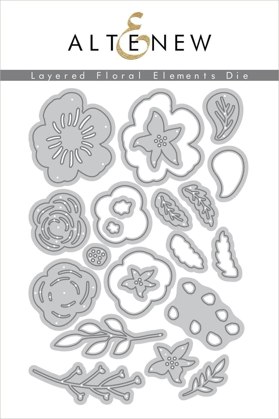 DIE LAYERED FLORAL ELEMENTS