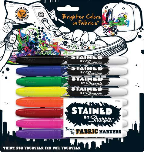 MARCADOR P/ TELA PUNTA BROCHA 8UND SHARPIE