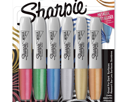 MARCADOR CHISEL METALIC 6UND SHARPIE
