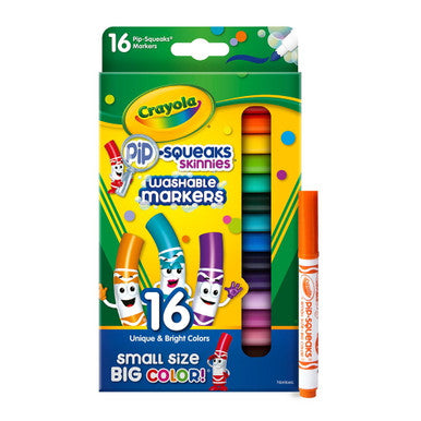 CRAYOLA PIP SQUEAKS SKINNIES MARKERS 16CLRS