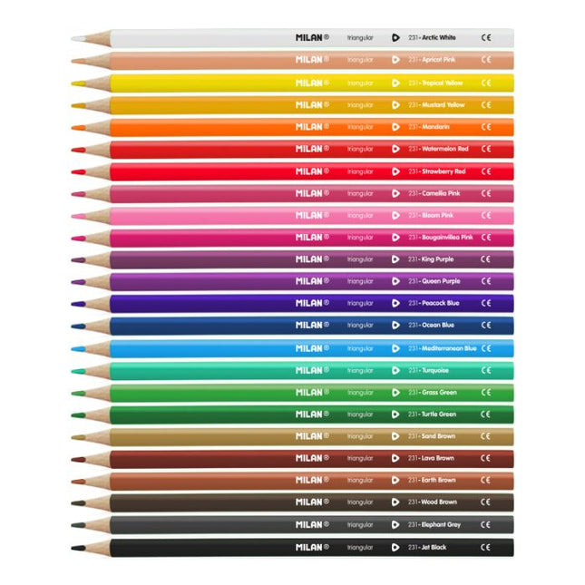 COLORES TRIANGULAR 24CLRS MILAN